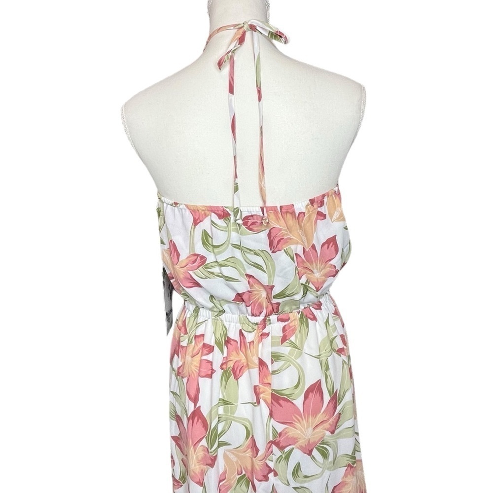 Show Me You MuMu NWT Heather Halter Maxi Dress in Lily Lady Pink and White XL - Picture 7 of 14